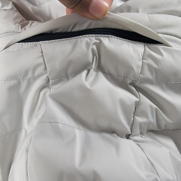 32 Degrees Heat Womens Small Silver Puffer Coat Jacket Full Zip Winter Warm - Picture 7 of 11